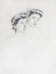 Heads of Two Young Women by Mary Cassatt, ca. 1898