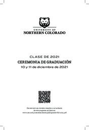 2021 Commencement Program, Fall (Spanish)