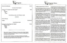 Program, Greeley Chamber Orchestra performance, February 6, 1998 (page1&2)