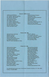 Program, "A Celebration of J.S. Bach," May 17, 1985 (back)