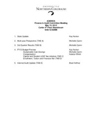 2012-05-15 - Board of Trustees Audit/Finance Committee meeting agenda and supporting documents