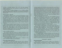 Program, "A Celebration of J.S. Bach," October 19, 1984 (page3&4)