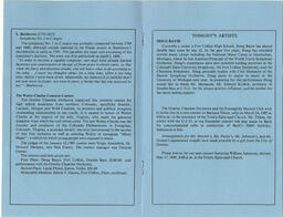 Program, "A Celebration of J.S. Bach," February 1, 1985 (page3&4)