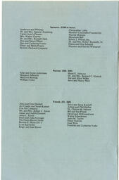 Program, "A Celebration of J.S. Bach," October 19, 1984 (back)