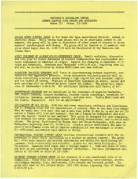 1988 University Counseling Center groups and workshops (summer quarter)