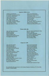 Program, "A Celebration of J.S. Bach," February 1, 1985 (back)