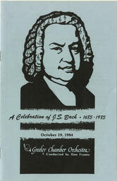 Program, "A Celebration of J.S. Bach," October 19, 1984 (front)