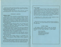 Program, "A Celebration of J.S. Bach," December 7, 1984 (page3&4)