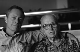 James A. Michener and Robert Vavra, Los Angeles, 1992