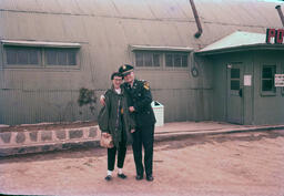 Alexander Hamilton and Sally Barton Outside Post Exchange, Incheon, South Korea, March 1958