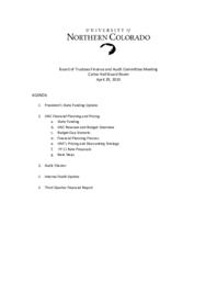 2010-04-29 - Board of Trustees Audit/Finance Committee meeting agenda and supporting documents