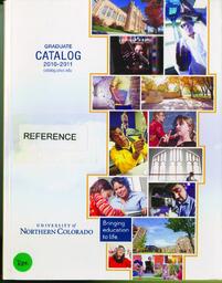 2010-2011 - University of Northern Colorado graduate catalog