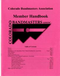 2015 Colorado Bandmasters Association Member Handbook