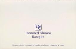 1996 UNC Honored Alumni awards ceremony and banquet program