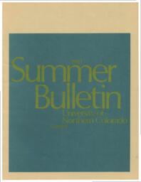 1981-University of Northern Colorado summer Bulletin, series 79, number 1