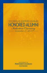 2013 UNC Honored Alumni induction ceremony program 