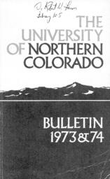 University of Northern Colorado bulletin, series 73, number 2: 1973-74 undergraduate catalog