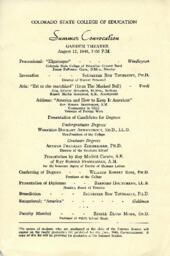 1948-08-12 Commencement Program, Summer