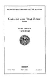 1932 - Colorado State Teachers College bulletin, series 32, number 3