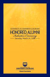 2018 UNC Honored Alumni induction ceremony program