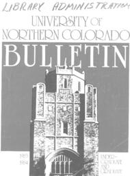 1983-1984 - University of Northern Colorado undergraduate and graduate bulletin, series 81, number 2