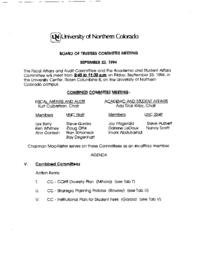 09-23-1994 - Board of Trustees meeting agenda, minutes, and supporting documents