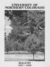 1997-1998 - University of Northern Colorado undergraduate and graduate bulletin, series 47, number 2