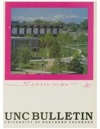 1986-University of Northern Colorado Summer Bulletin, series 86, number 2