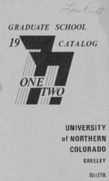 University of Northern Colorado bulletin, series 71, number 4: 1971-72 graduate school catalog