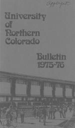 University of Northern Colorado bulletin, series 75, number 2: 1975-76 graduate school catalog