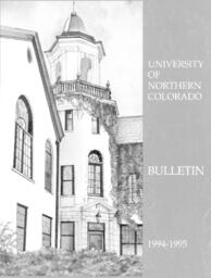 1994-1995 - University of Northern Colorado undergraduate and graduate bulletin, series 44, number 3
