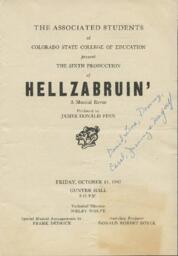 Program for Hellzabruin': A Musical Revue