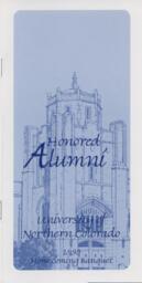 1999 UNC Honored Alumni awards ceremony and banquet program
