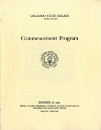 1967-08-17 Commencement Program, Summer