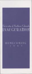 1992 UNC Honored Alumni inauguration ceremony and homecoming program