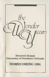 1991 UNC Honored Alumni homecoming ceremony program 