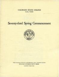 1963-05-26 Commencement Program, Spring