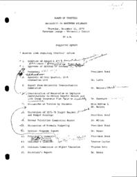 1974-12-12 - Board of Trustees meeting agenda, addendum, and minutes
