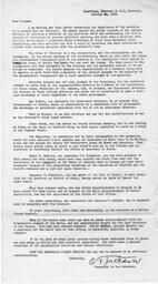 Bulk letter from O. T. Jackson, October 29, 1932