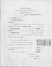 Letter from Arthur H. King to O. T. Jackson, November 15, 1933