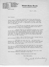 Letter from Elizabeth Schradsky to O. T. Jackson, July 7, 1933