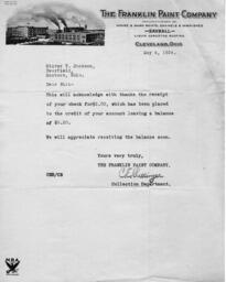 Letter from C. E. Rettinger to O. T. Jackson, May 4, 1934