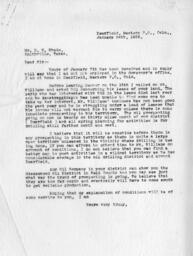 Letter from O. T. Jackson to D. S. Shade, January 24, 1933